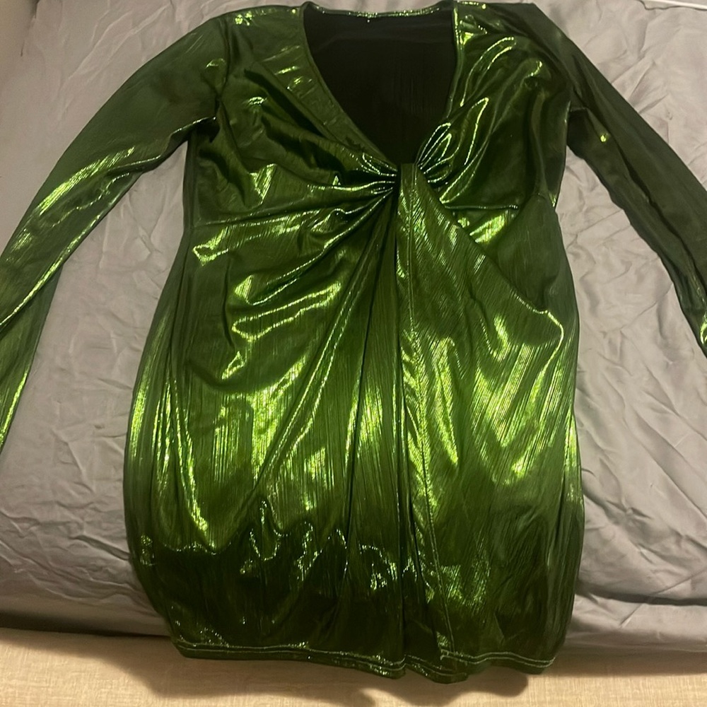 Sexy green see through dress